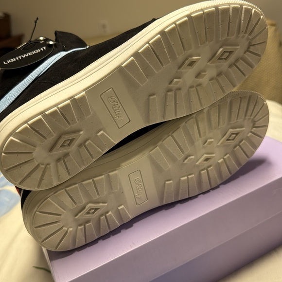 Pastry Riverside sz10 women hi-top dance walking sneaker black suede blue laces - Picture 11 of 16